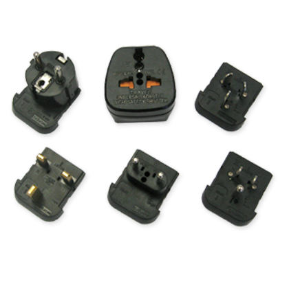 5Plug-Universal Receptacle AC Adapter Kit, Black
